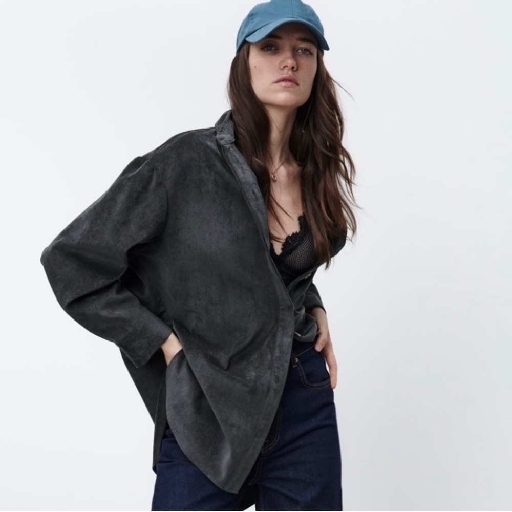 Zara Textured Weave Oversized Shacket Size Small  NWOT - Picture 14 of 16